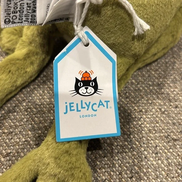 Jellycat Green and White Plush Frog Toy - Picture 5 of 14